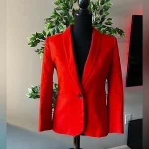 J Crew Parke Linen Blazer - Brilliant Sunset